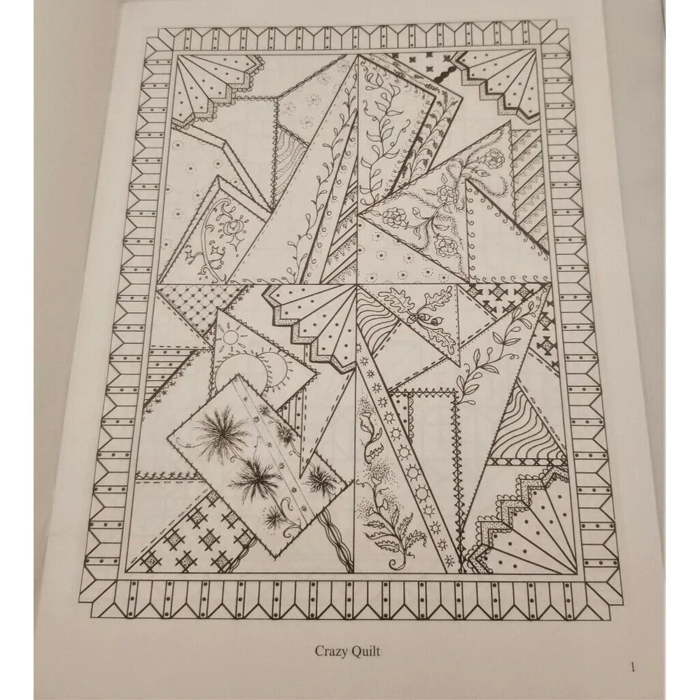 Adult Coloring Book Traditional Patchwork Quilt Designs by Carol Schmidt